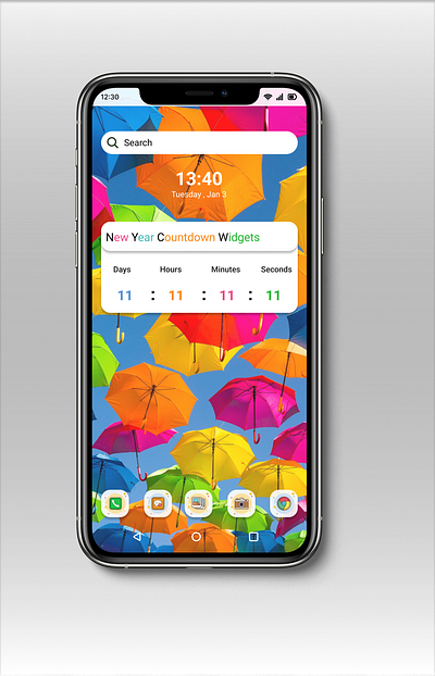 New Year Countdown Widgets creative design ui