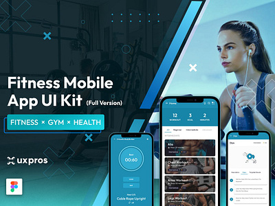 Fitness App UI Kit fitness app ui kit
