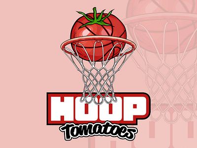 Hoop Tomatoes Logo branding design digital illustration drawing graphic design hoop illustration logo logo design logo illustration logo retro logo vintage tomatoes vector