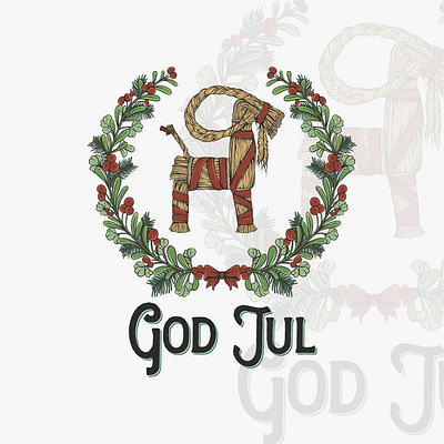 God Jul Logo branding design digital illustration drawing graphic design illustration logo logo design logo illustration logo retro logo vintage vector