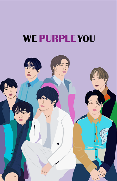 BTS bangtan branding bts design drawingart flat graphicdesign group illustrations illustration illustration art ilustrations pentool sketching ui