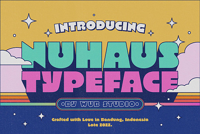 Nuhaus Typeface - Intro Sale 50% Off Font 70s bauhaus bold font display font font groovy groovy font retro font sans serif font seventies seventies font typeface vintage font