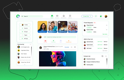 Social Media Dashboard Redesign dashboard design figma design landing page