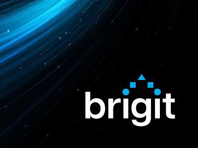 Brigit #2 blue bridge combination mark logo logotype tech