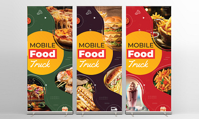 Food Roll up banner design, Signage, Pull up, Retractable banner ad advertisement agency backdrop banner billboard business company fastfood flyer design food food cart food tract marketing pop up banner poster design pull up banner retractable banner roll up banner signage design
