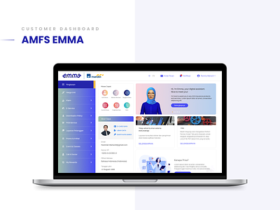 AMFS EMMA customer dashboard figma ui ux web design