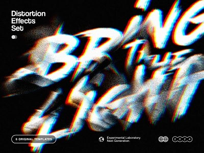 Glitch Distortion Text Effects Collection design displacement map distorted download dripping effect error futuristic glitch grunge liquid logo melting monitor pixelbuddha psd screen template text texture