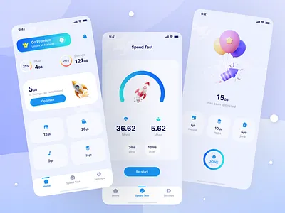 Memory cleaner App cache cleaner ios memory cleaner mobile app ui ux