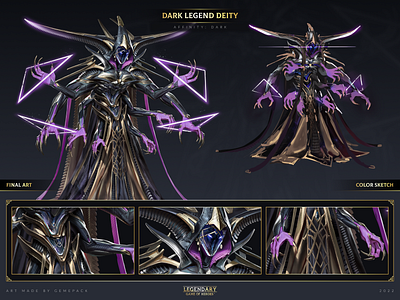 Dark Legend Deity 2d art cgi character character design concept concept art digital 2d digital art fantasy game game art game of heroes gamepack illustration legendary mobile games