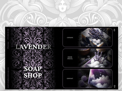 Soap Shop Web Design boutique code gardens graphic design lavender luxury soap shop ui web design
