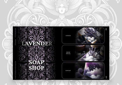 Soap Shop Web Design boutique code gardens graphic design lavender luxury soap shop ui web design