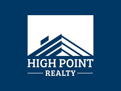 High Point Realty Logo branding logo real estate thick lines wichita