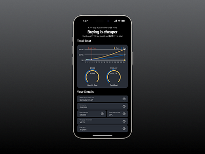 DailyUI #004 Rent or Buy Calculator app dailyui design ui