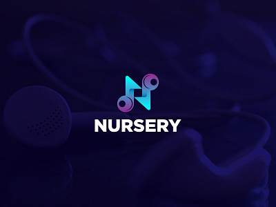 Letter N and earphones logo design, logo, logo designer app branding creative logo design drasticlogo earphones letter logo logo monogram music logo n logo vector