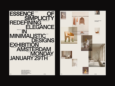 Elegance in minimalistic brand brandng clean design digital editorial furniture gallery grid layout minimal photo typography