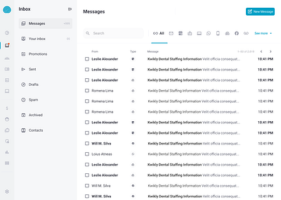 Mail Box 🦷✨ design figma inbox mail side menu ui