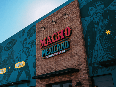 Macho Mexicano brand brand identity branding branding design chilaquiles design graphic design illustration interior design logo mexican mexican food mexican restaurant photography tacos