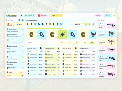 CSGO | Gambling | iGaming | Casino app casino csgo design figma gambling games gaming graphic design igaming ui ux