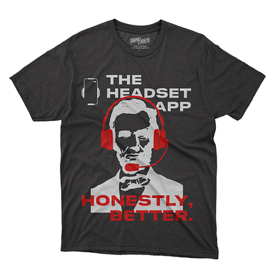 T-Shirt Design - The Headset App branding print t shirt