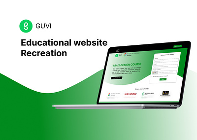 Redesign - Guvi Educational Website guvi landing page redesign landing page uiux