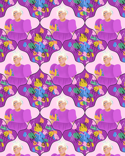 Weird Barbie Repeat Pattern repeat pattern