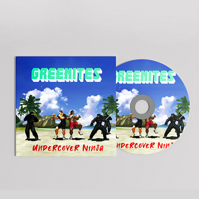 CD album cover in street fighter art style design graphic design illustration pho
