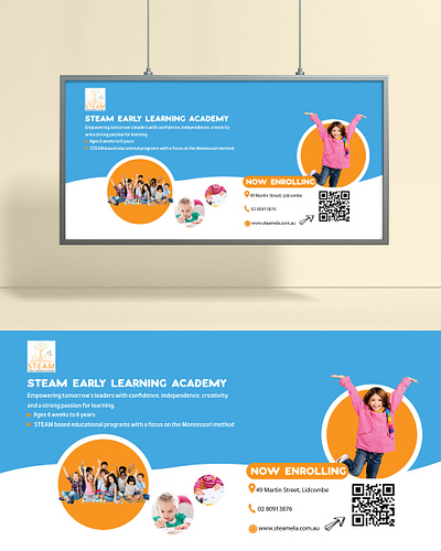 kindergarten banner design design graphic design ill illustration vector