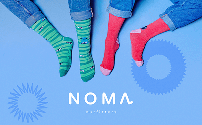 Noma Outfitters brand brand identity branding branding design design ecommerce packaging graphic design logo packaging photography product packaging socks visual identity