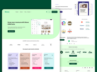 Brevo web app redesign branding landing page design web design ui