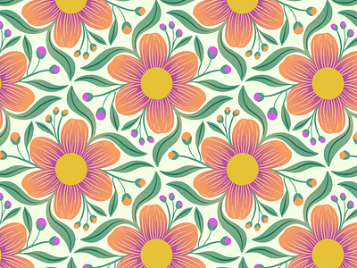 Groovy Floral Pattern repeat pattern