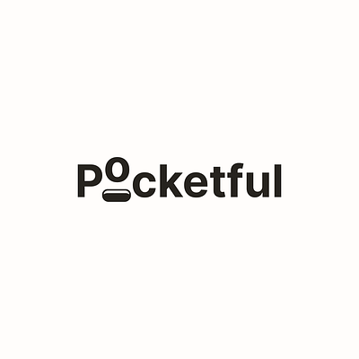 Pocketful logo app bank brand branding donut hole icon logo minimalist modern money pocket pocketful save saving simple