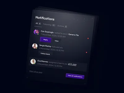 Notifications Modal 🔔 minimal minimalism modal notification menu notification modal notifications pop up popup product design ui ui design user interface