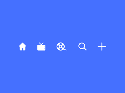 Streaming Service Icon Set app branding design film icon set icons movies streaming tv shows ui