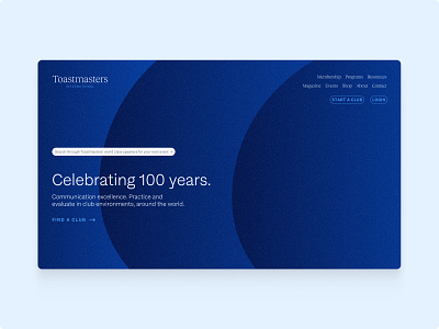 Toastmasters – Hero Redesign Concept design herosection ui webdesign website