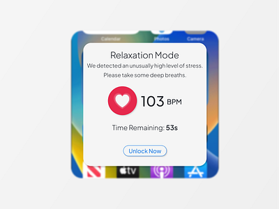 UX/UI - Relaxation Popup app bpm breathe concept design health healthy heart illustration ios mobile popup relax relaxation timer ui user interface ux web widget
