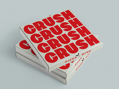 Crush Pizza Box art direction branding design graphic design layout logo packaging pizza pizza box restaurant branding typography