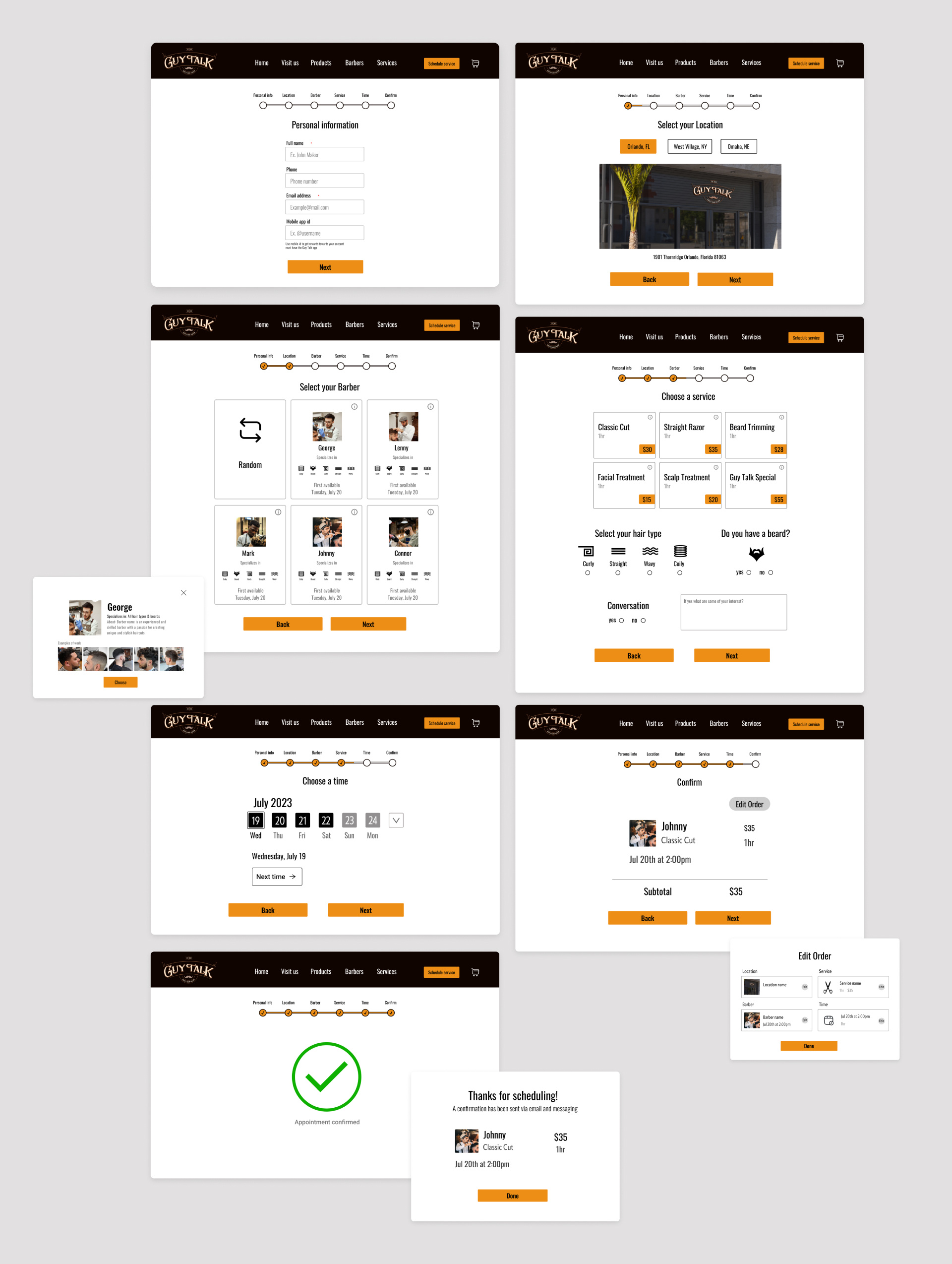 Men's Grooming Website Design 3d branding graphic design logo ui uiux design ux webdesign