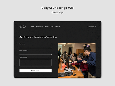 Daily UI #28 Contact Page contact page dailyui dark figma ui ux website