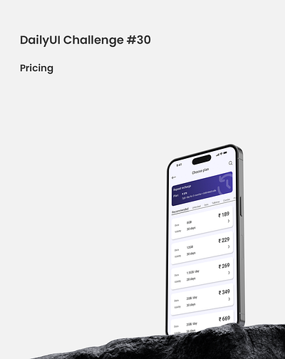 Daily UI #30 Pricing app dailyui design figma mobile app ui ux