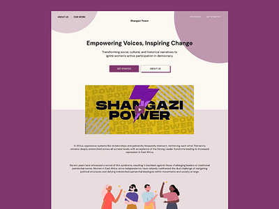 EmpowerHER! cta empowerment hero landingpage purple ui web webdesign