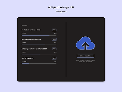Daily UI #31 File Upload dailyui figma file upload ui ux website