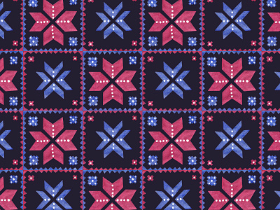 Slavic pattern design illustration textile typography
