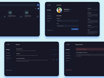 Cloud Storage Website dark mode cloud dark mode design desktop ui ux website