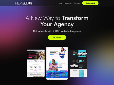 Agency Landing Page graphic design landing page ui ui design uiux web design