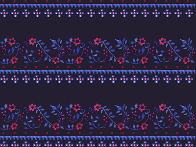 Slavic ornament design illustration seamless pattern typography