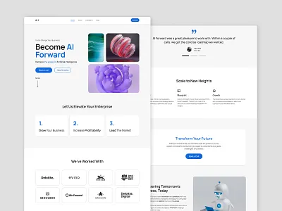 AI Landing Page Design 🤖 ai aiexperts artificial intelligence future landing page technology ui ui design ux web design