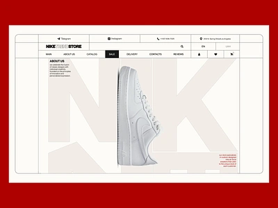 About Us Page - Nike store aboutus branding design ecommerce graphic design motion graphics nike ui ux