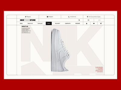 About Us Page - Nike store aboutus branding design ecommerce graphic design motion graphics nike ui ux