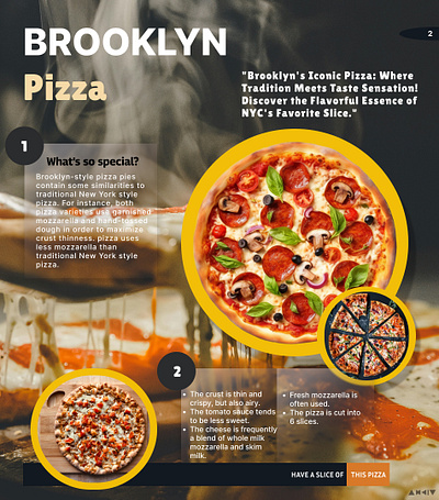 Brooklyn Pizza branding design figma graphic design ui ux