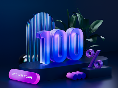 100% bonus picture 3d colorful design graphic design neon